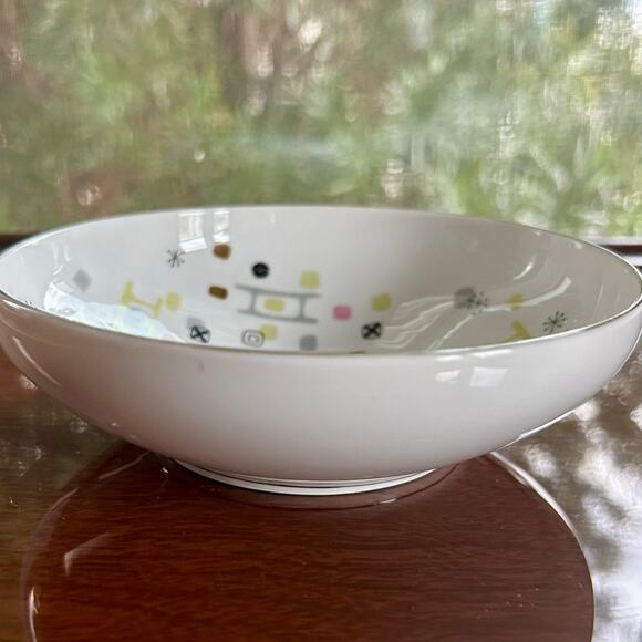 Vintage ACI Fine China Frolic Atomic Cereal Bowl Mid-Century Modern - Picture 11 of 14